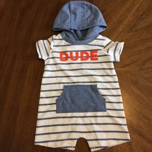 ⬇️46% NWT “Dude” hoodie onesie